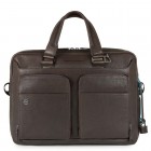 Borsa Piquadro sottile porta pc in pelle Black Square