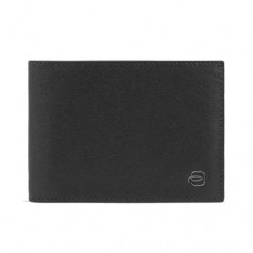 Portafoglio Piquadro con porta carte in pelle Black Square