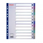 Separatore - 12 tasti - PP traslucido - A4 maxi - 24,5x29,7 cm - multicolore - Esselte