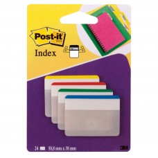 Segnapagina Post it® Index Strong - 686F-1 - per archivio - 50,8 x 38 mm - colori classici - Post it® - conf. 24 pezzi