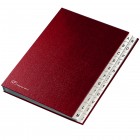 Classificatore alfabetico A/Z - 640D - 24x34 cm - rosso - Fraschini