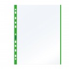 Buste forate con banda colorata - Linear - buccia - 21 x 29,7 cm - verde - Favorit - conf. 10 pezzi