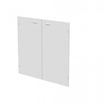 Coppia ante Easy - per mobile basso - 80 x 67 cm - spessore 5 mm - vetro satinato