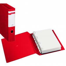 Raccoglitore Stelvio F - 4 anelli quadri 65 mm - dorso 9 cm - 22x30 cm - rosso - Sei Rota