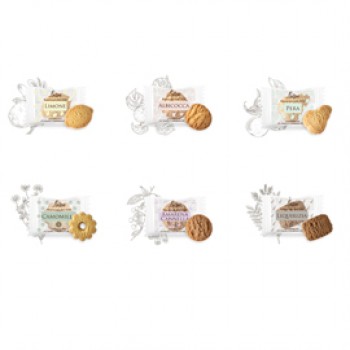Biscotti al burro Frutta e Meditazione - gusti assortiti - Loison - scatola da 200 biscotti