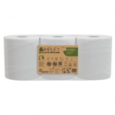 Asciugamani in rotolo Autocut Simplify - 19,6 cm x 130 m - diametro 18,5 cm - 19,5 gr - 2 veli - bianco - Papernet