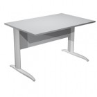 Scrivania lineare Easy - 160 x 80 x 72 cm - Grigio/grigio alluminio - Artexport