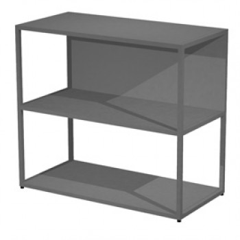 Libreria bassa a giorno Essence - 90 x 44 x 80 cm - Antracite/antracite