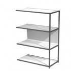 Modulo aggiuntivo per libreria Modular - 90 x 44 x 122 cm - struttura metal antracite - bianco - Artexport