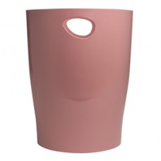 Cestino gettacarte Ecobin Skandi - altezza 33,5 cm - diametro 26 cm - 15 L - rosa antico - Exacompta