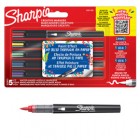 Marcatore acrilico - punta a pennello - colori assortiti - Sharpie - conf. 5 pezzi