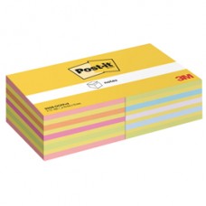 Blocco foglietti Post it® Cubo - 2028-0CPPX2 - 76  x 76 mm - colori assortiti neon/pastel - 450 fogli - Post it® - conf. 2 blocchi