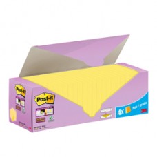 Blocco foglietti Post it® Super Sticky - 654-SSCY-VP24 - 76  x 76 mm - giallo Canary™ - 90 fogli - Post it® - conf. 24 blocchi