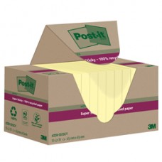 Blocco foglietti Post it® SuperSticky Green - 622R-SSCY - 47,6 x 47,6 mm - carta riciclata - giallo Canary - 70 fogli - Post it® - conf. 12 blocchi