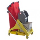 Carrello per pulizie QO-Kart Multi - salvaspazio - 50 L - 42 x 81 x 108 cm - Taxon