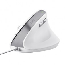 Mouse ergonomico Bayo II - con filo - bianco - Trust