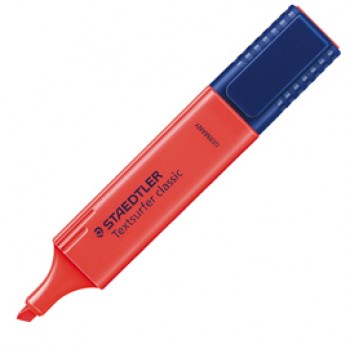 Evidenziatore - Textsurfer Classic - punta a scalpello - tratto1 - 5 mm - rosso - Staedtler