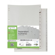 Separatore numerico 1/31 Record R - PPL - 21 x 29,7 cm - A4 - grigio - Sei Rota