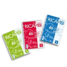 Ricambi forati Quaxima - A5 - 1 rigo - 80 gr - 40 fogli - Pigna