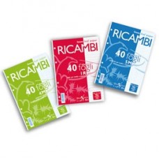 Ricambi forati Quaxima - A4 - 1 rigo con margine - 80 gr - 40 fogli - Pigna