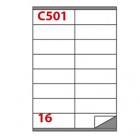 Etichette adesive C/501 - in carta - permanenti - 105 x 36 mm - 16 et/fg - 100 fogli - bianco - Markin
