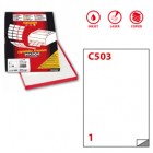 Etichette adesive C/503 - in carta - permanenti - 210 x 297 mm - 1 et/fg - 100 fogli - bianco - Markin