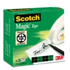 Nastro adesivo Magic™ 810 - permanente - 1,2 cm x 66 m - trasparente - Scotch - scatola 2 rotoli