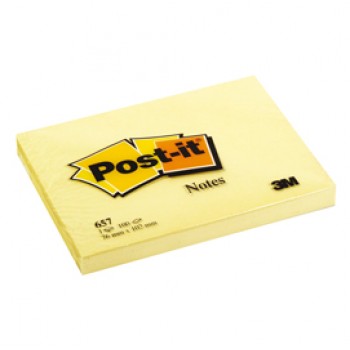 Blocco foglietti - 657 - 76 x 102 mm - giallo Canary™ - 100 fogli - Post it®