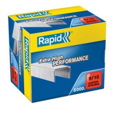 Punti Rapid Super Strong - alti spessori - 9/10 - acciaio zincato - metallo - Rapid - conf. 5000 pezzi