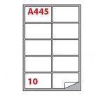 Etichette adesive A/445 - in carta - permanenti - 99,6 x 57 mm - 10 et/fg - 100 fogli - bianco - Markin