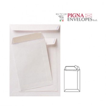 Busta a sacco Competitor FSC® - strip adesivo - 23 x 33 cm - 80 gr - bianco - Pigna Envelopes - conf. 100 pezzi