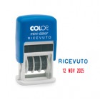 Timbro Mini Dater S160/L1 Datario + RICEVUTO - 4 mm - autoinchiostrante - Colop