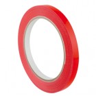 Nastro adesivo 350 - 9 mm - PVC - rosso - Eurocel - rotolo da 66 m