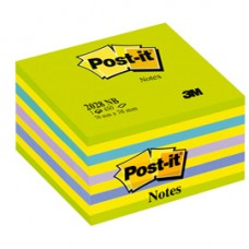 Blocco foglietti Cubo - 2028-NB - 76 x 76 mm - 72 gr - colori assortiti - 450 fogli - Post it®