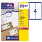 Etichette adesive L7169 - in carta - angoli arrotondati - permanenti - 99,1 x 139 mm - 4 et/fg - 100 fogli - bianco - Avery