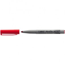 Marcatori permanente Marking a base d'alcool - punta pocket tonda 1,10mm - rosso - Bic - conf. 12 pezzi