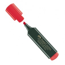 Evidenziatore Textliner 48 -  punta di 3 differenti larghezze: 5,0-3,0-1,0mm - rosso - Faber Castell