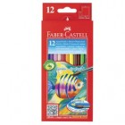 Pastelli acquerellabili - diametro mina 3,30 mm - colori assortiti - Faber-Castell - astuccio 12 pezzi