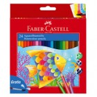 Acquerellabili Red pastelli colorati - mina D 3,30mm - colori assortiti - Faber Castell - Astuccio 24 pastelli colorati