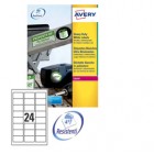 Etichette adesive L4773 - in poliestere - laser - permanenti - 63,5 x 33,9 mm - 24 et/fg - 20 fogli - bianco - Avery