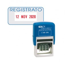 Timbro S260/L3 Datario + REGISTRATO - 4 mm - autoinchiostrante - bicolore - Colop®