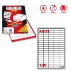 Etichette adesive A/401 - in carta - angoli arrotondati - permanenti - 37 x 14 mm - 100 et/fg - 100 fogli - bianco - Markin
