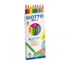 Pastelli colorati Mega - diametro mina 5,5 mm - colori assortiti - Giotto - astuccio 8 pezzi