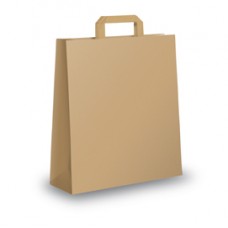 Shopper - maniglie piattina - 18 x 8 x 25 cm - carta kraft - avana - Mainetti Bags - conf. 25 pezzi