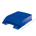 Vaschetta portacorrispondenza Leitz Plus Standard - 25,5 x 7 x 36 cm - blu trasparente - Leitz