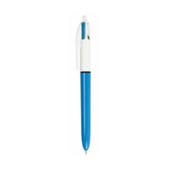 Penna a sfera a scatto  multifunzione  4 Colours Classic  - punta 1,0mm - nero, blu, rosso, verde - Bic -  conf. 12 pezzi