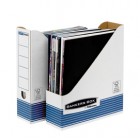 Portariviste Bankers Box System - 7,8 x 31,1 x 25,8 cm - bianco/blu - Fellowes