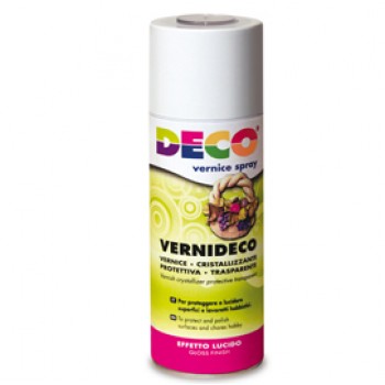 Vernice spray - trasparente - effetto laccato e ceramico - 400ml - DECO