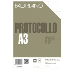 Foglio protocollo - A4 - uso bollo - 60 gr - Fabriano - conf. 200 pezzi