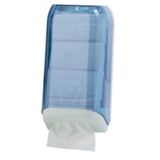 Dispenser di carta igienica in fogli - 15,8x13x30,7 cm - trasparente/bianco - Mar Plast